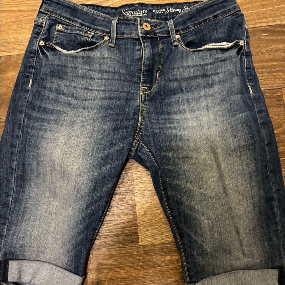 Signature by Levi Strauss Dark Blue Denim Shorts